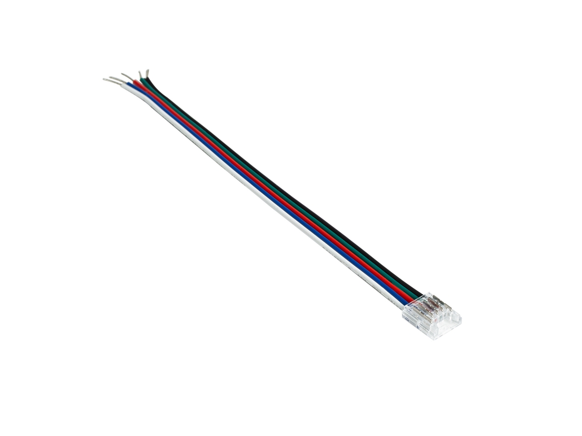 Conector Para Fita Led 24v Rgbw Smd Largura 10 Mm Ip20 Com Cabo 10 Mm