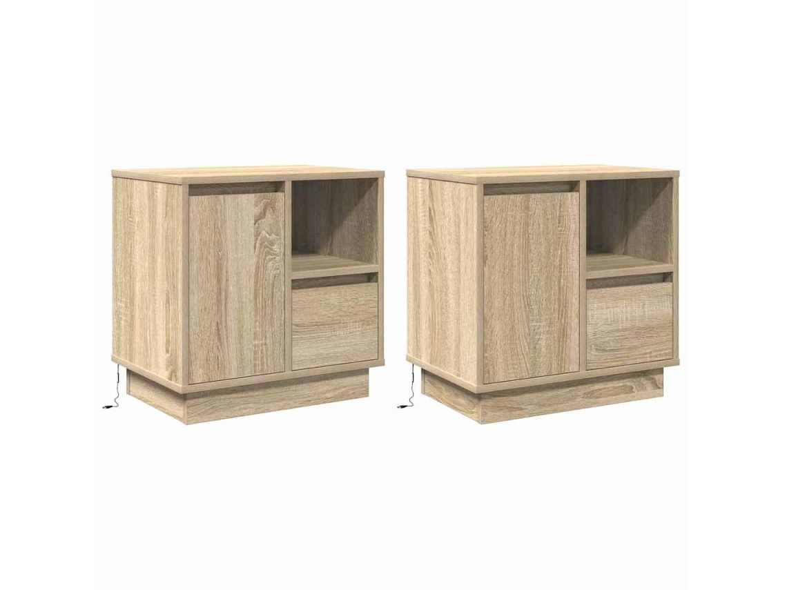 Conjunto de 2 Cabeçotes Carvalho Sonoma 50x34,5x50 cm MAISON EXCLUSIVE