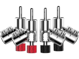 Conector Banana de 45 Graus, Banhado a Ródio M21r, Duplo SFUSHOS