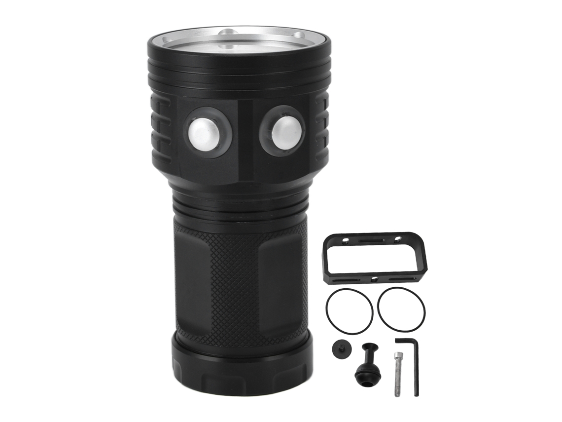 Rebe-lanterna Subaquática Led 22led Ipx8 10000lm 100m/328.1ft Tocha Portátil De Alumínio Para Mergulho