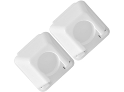 Suportes De Varão Cortina Mipcase Em Plástico Resistente, 2 Peças, Com Tampa, Instalação Sem Furos, Para Uso Doméstico E