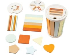 Cubo De Madeira Educativo Para Classificação Cores, Com Peças