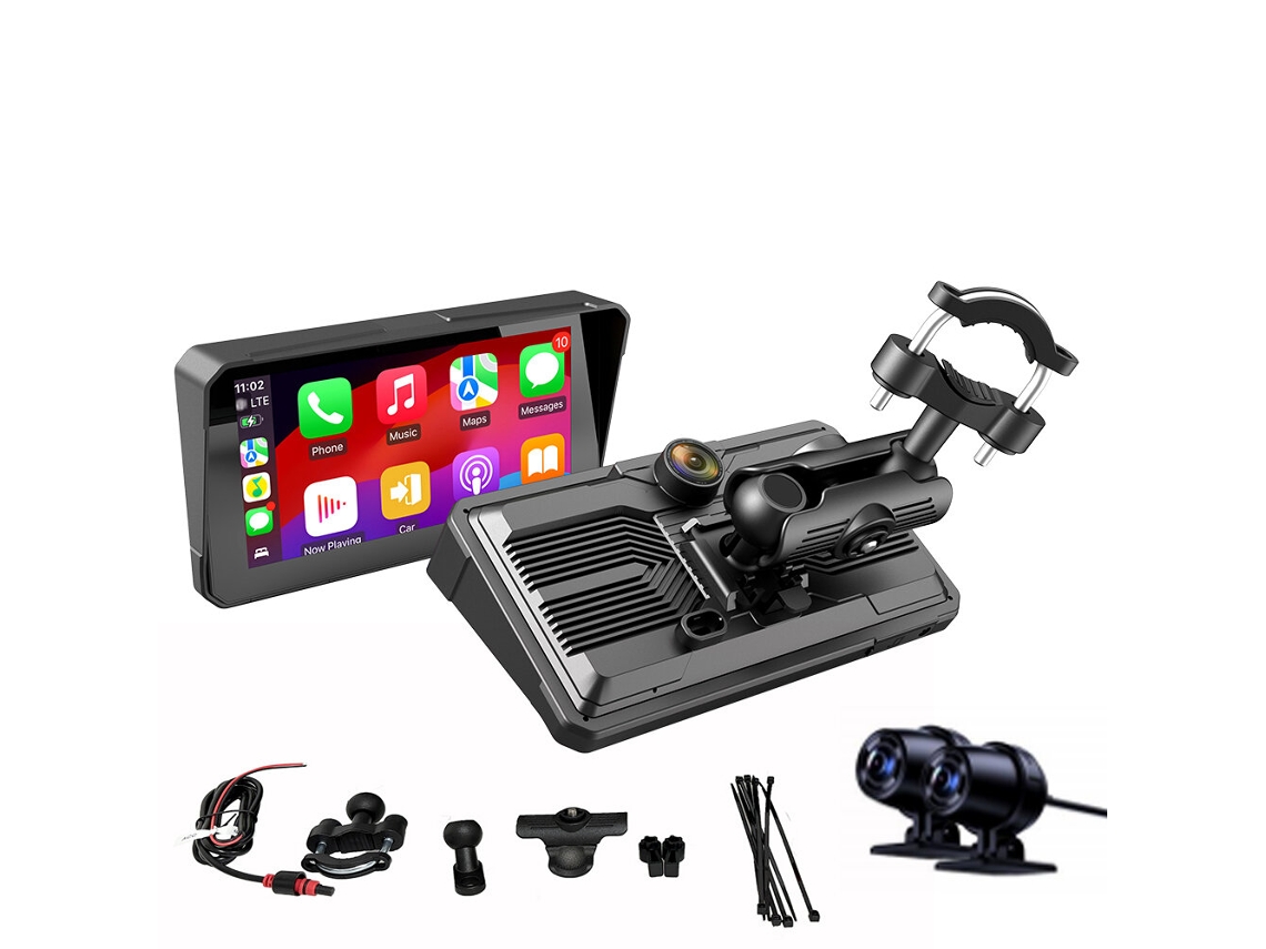 Sem Dvr-yuehoo M590 6 Polegadas Carplay Navegação para motocicleta Gps Ipx8 À Va D'água para Carplay Sem Fio Android Auto Tela Sensível Ao Toque