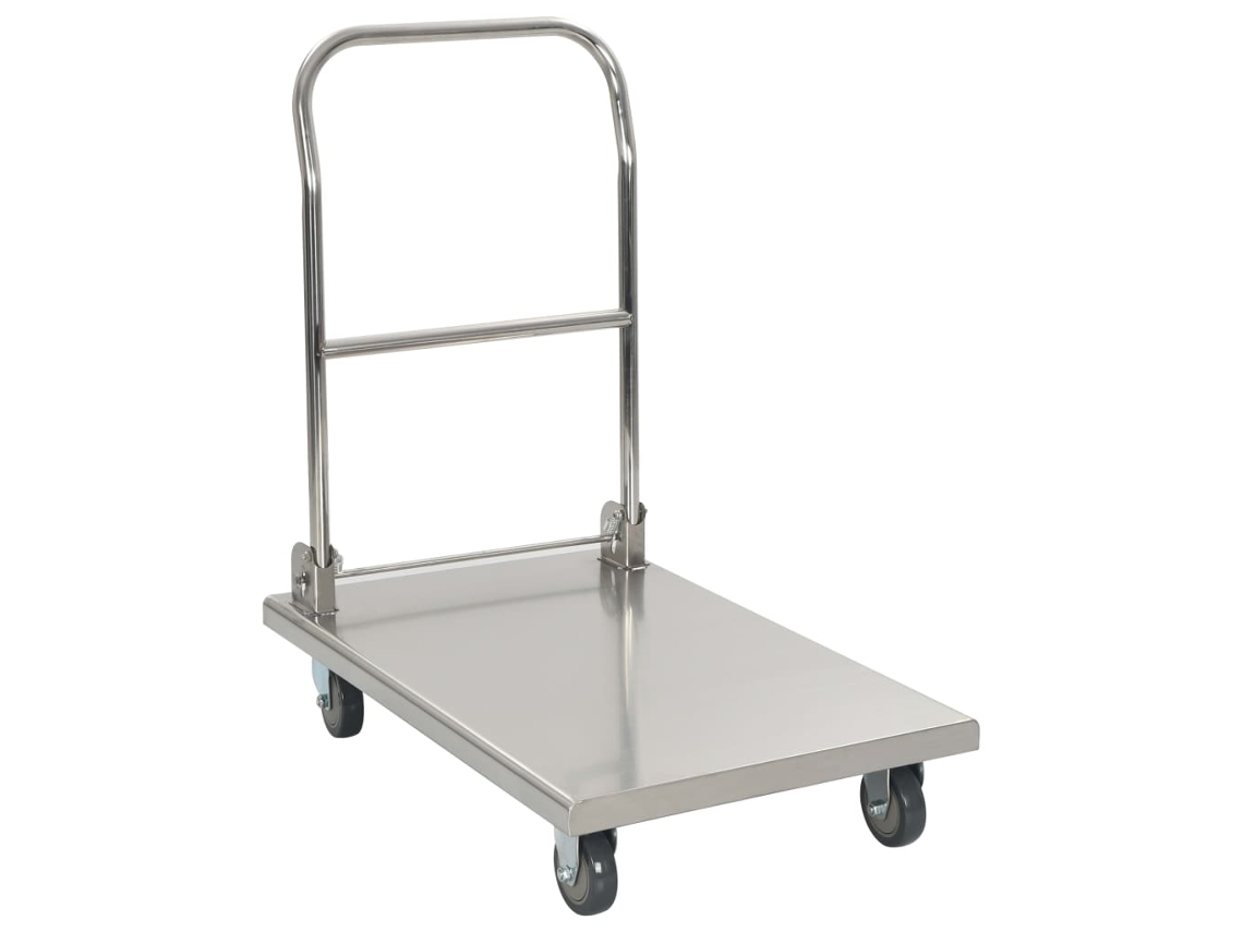 Vidaxl Carrinho De Plataforma 82x53x86 Aço Inoxidável Prateado