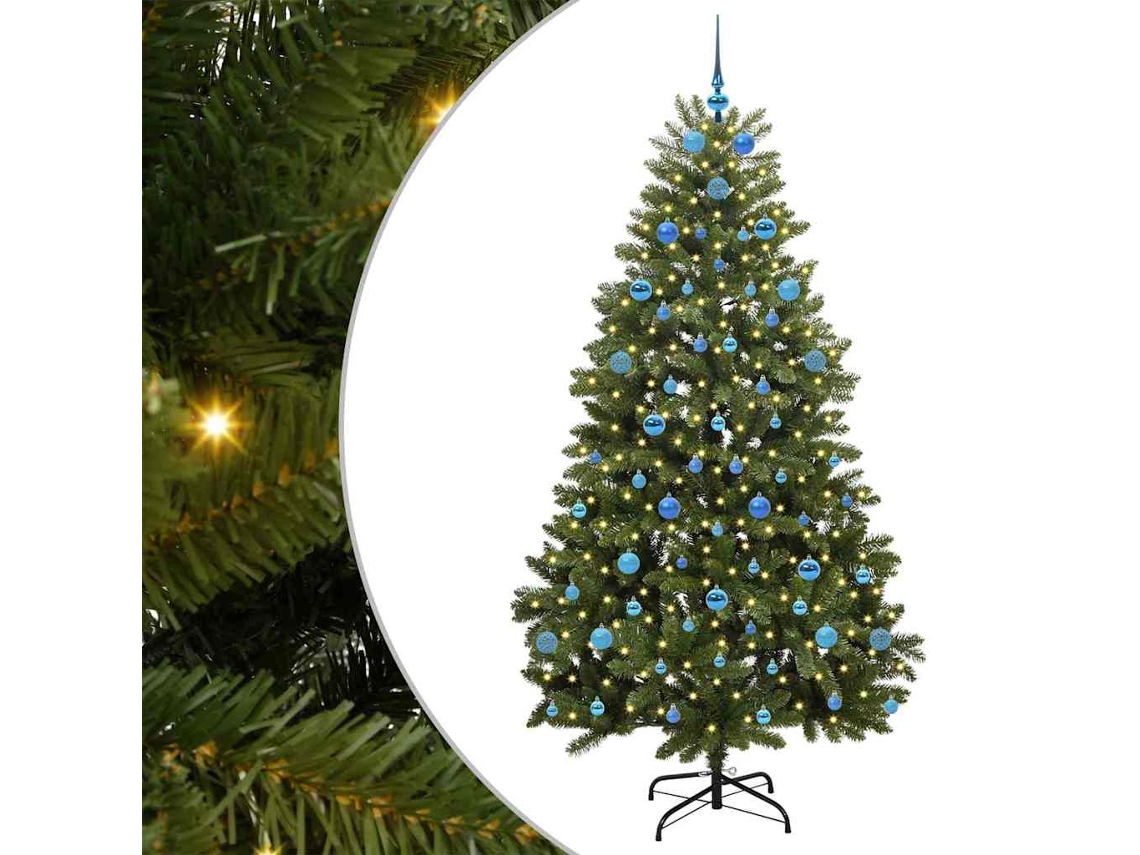 Árvore De Natal Artificial Articulada Com Base Vidaxl Verde Pvc (210 Cm)