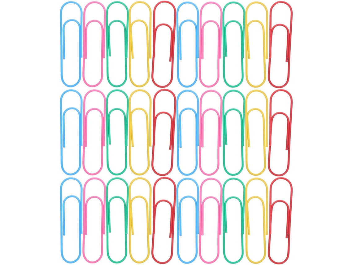 Conjunto de 100 clipes de metal jumbo, 10cm 4 polegadas, coloridos, ideias para mesa de escritório, projetos