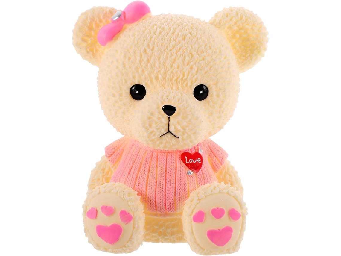 De Vinil Em Formato De Urso Fofo Para Meninos E Meninas, Modelo Pequeno Rosa, Decoração De Mesa, Presente De Gokoco