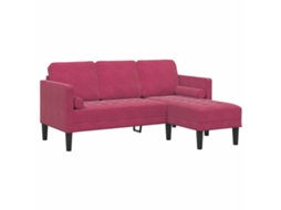 Maison Exclusive - Conjunto De Sofás Com Almofada Vinho Vermelho Poliéster