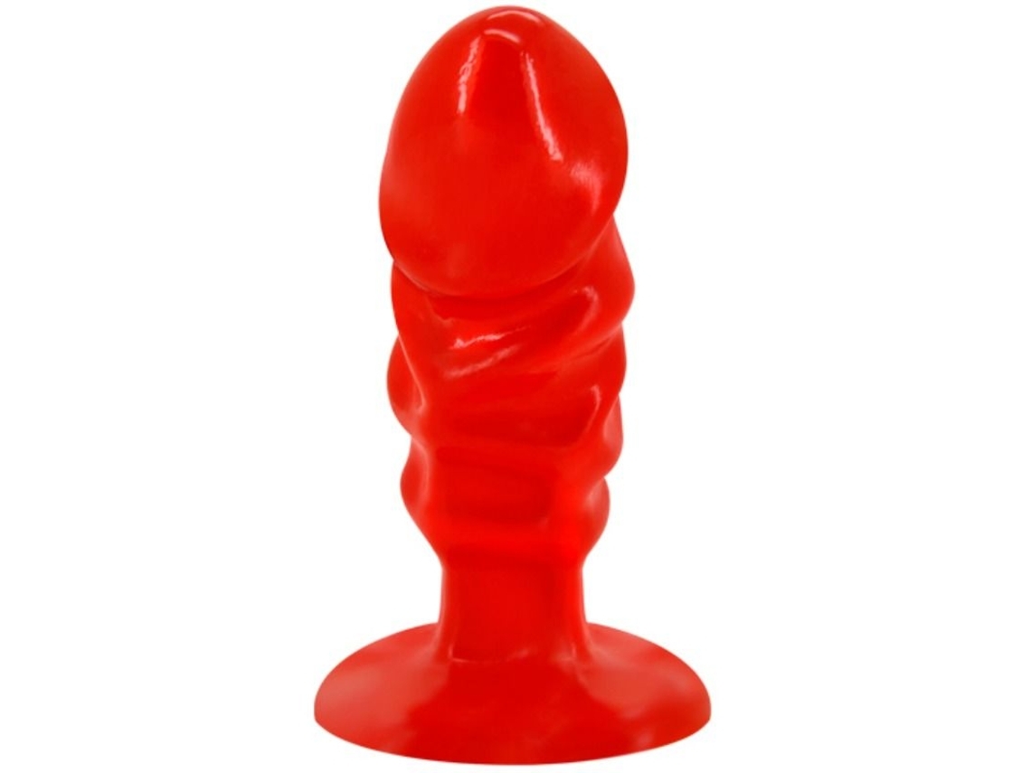 Unisex Anal Plug With Suction Cup (red)