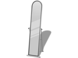 Espelho de Pé VIDAXL Aço (Cinzento - 144.5x24.5 cm)