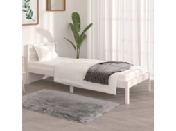 Estrutura De Cama Pequena Solteiro 75x190cm Pinho Maciço Branco