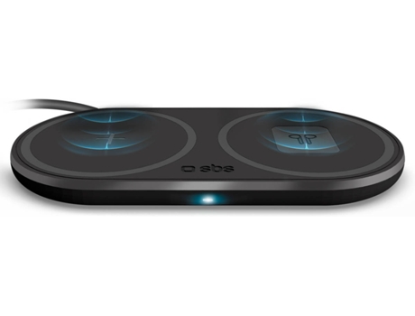 Base de Carregamento Wireless Dupla  10W Preto