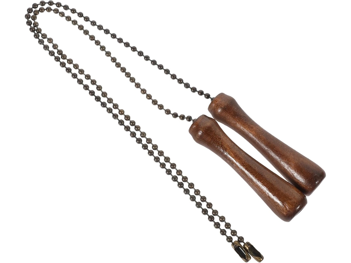 Lustre De Teto Com Corrente, 2 Peças, Em Madeira Marrom, Fácil