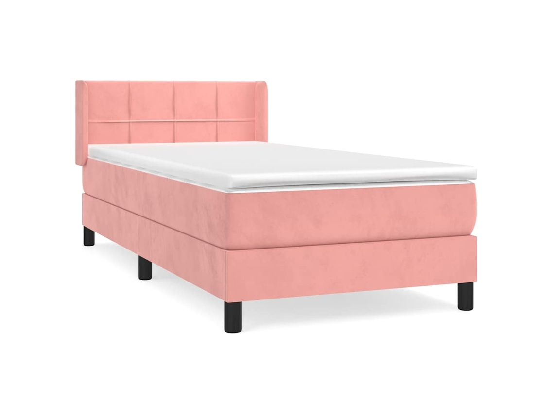 Box Spring Bed, Box Spring Beds Vidaxl Cor-de-rosa Veludo (90 X 190 Cm)