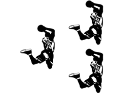 Conjunto De 3 Adesivos De Parede Removíveis Com Tema De Basquete Para Decoração Esportiva.