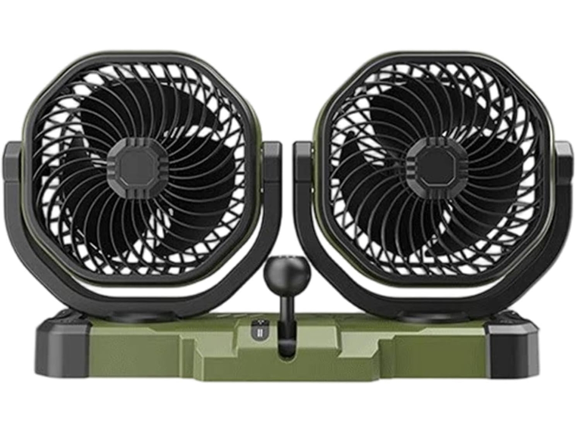 Ventilador De Refrigeração Para Carro Cabeça Dupla Com Rotação 360 Graus