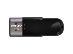 Pen USB PNY 32GB Attaché 4 USB2.0 - Preto (Outlet Caixa Aberta)
