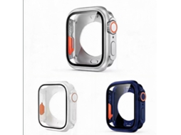 Capa Protetora para Apple Watch S9/S8/S7 com PC e Vidro Temperado CZHHMART (44mm)