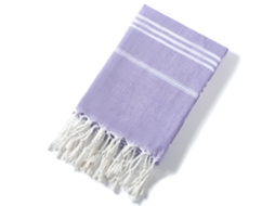 Conjunto de 3 Toalhas de Banho com Franjas em Veludo Turco Natural Absorvente, com Tema Natalino. MDUG (violeta)