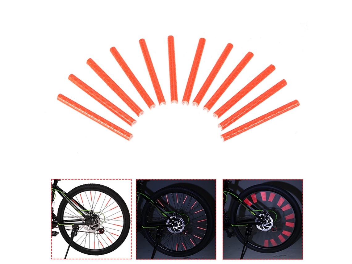 24pcs Bastões Reflexivos Para Raios De Bicicleta Seguros 75mm Acessório De Ciclismo Decorativo