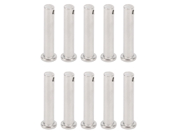 Pinos De Grife Redondo Cabeça Plana Aço Inoxidável 304 M8x40mm Para Peças De Movimento Linear 10pcs