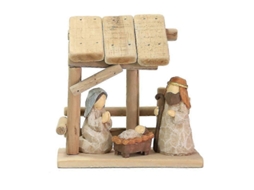 Presépio De Natal Tradicional, Cena De Presépio, Figura De Casa De Resina De Madeira, Ornamentos Religiosos, Decoração De Natal Olysi Shop
