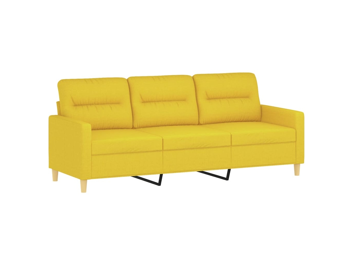 3-seater Sofa, 3-seater Sofas Vidaxl Amarelo Tecido (n/a)