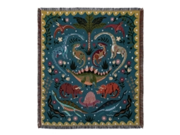 1 Peça 160x130 Cm Cobertor Xadrez De Dinossauro Tricotado Decorado Com Franjas Boêmio Simples Macio Confortável Protege Contra O Frio Para Sofá Cade