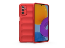Capa Halinuia Para Samsung Galaxy M52 5g Magic Shield Tpu Flannel Vermelha (proteção Integral, Interior Em Flanela)