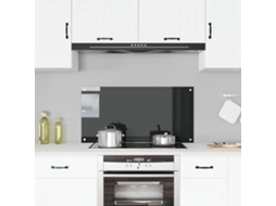 Vidaxl Painel Anti-salpicos De Cozinha 100x50 Cm Vidro Temperado Preto
