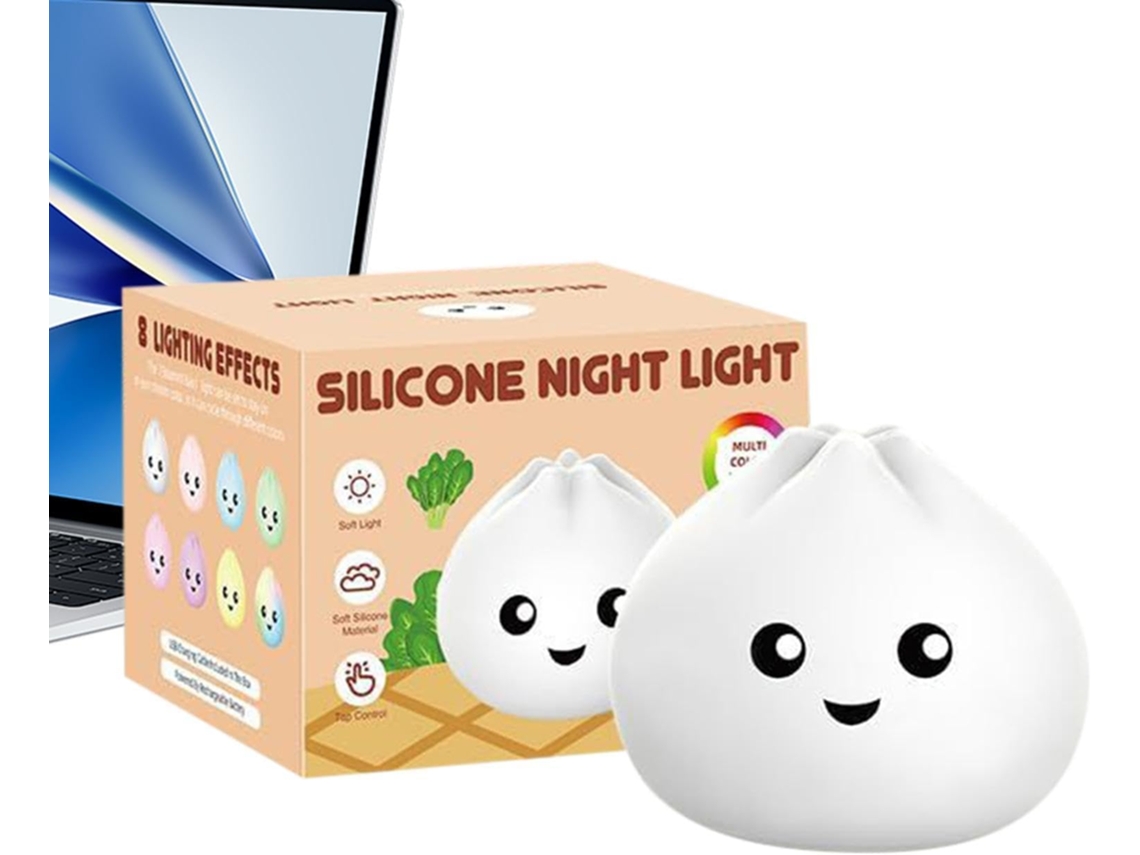 Brinquedo Fofo De Bolinho Apertar Com Luz Noturna Macia