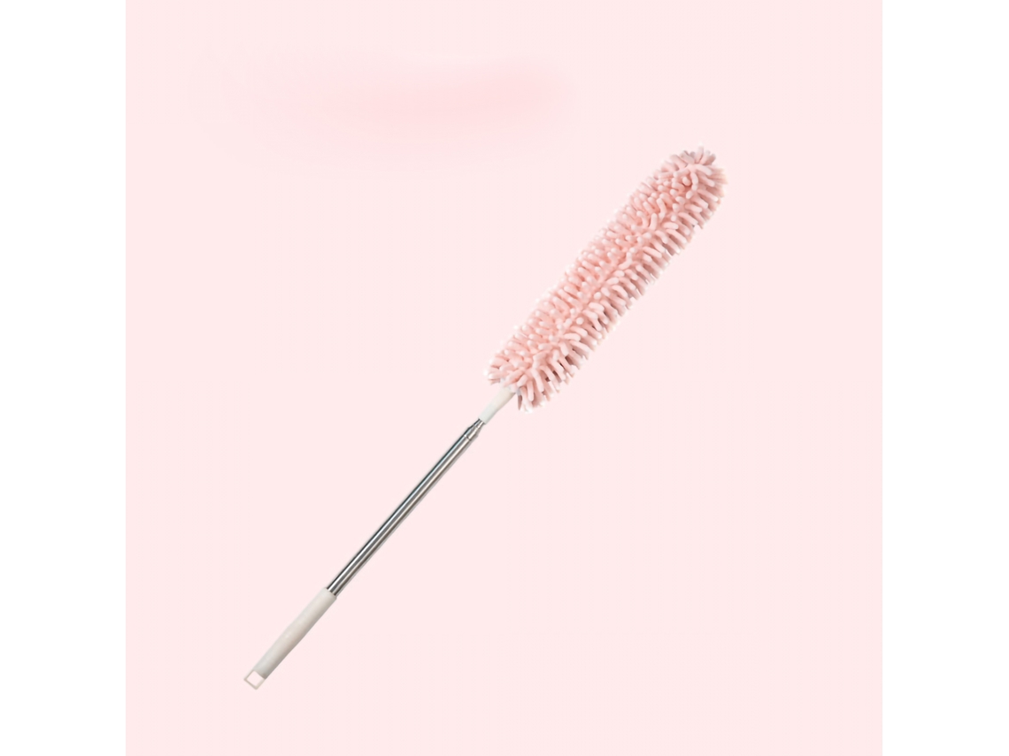 Baok-pincel De Limpeza Portátil Doméstico Telescópico Lavável E Flexível De 2,5m/8,2ft Cor Rosa Nórdico