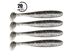 Iscas de Pesca de Plástico Macio 7.5cm Preto 20un