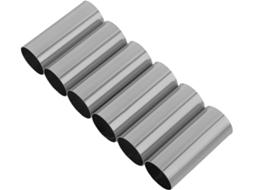 Conjunto De 6 Buchas Metálicas Cromadas E14 25 60 Mm X Para Tubos De Velas.