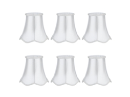 6pcs Capa de Lâmpada de Parede Lustre Abajur Branco E14 Metal Tecido Moderno Europeu S/MARCA