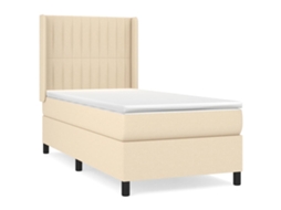 Box Spring Bed, Box Spring Beds Vidaxl Creme Tecido (100 X 200 Cm)