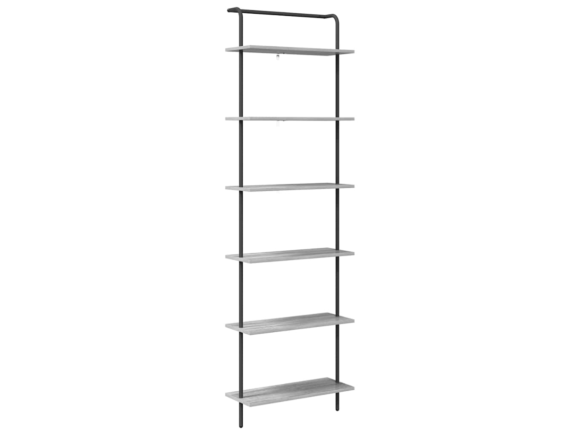 Estante Cinza Sonoma com Madeira Processada 60x24x203 cm MAISON EXCLUSIVE