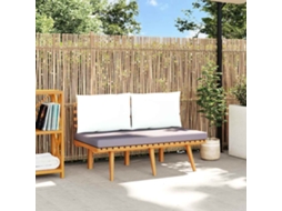Vidaxl Banco De Jardim Com Almofadões 115 Cm Madeira Acácia Maciça