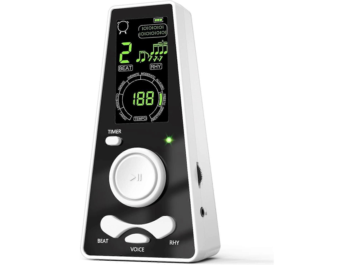 Metrônomo Digital Para Guitarra Piano Violino Branco