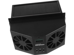 Ventilador Solar Para Carro, Para Ventilação Interna, Janela Em Abs Preto.