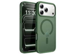 Capa De Celular Fosca, Magnética E Com Toque Aveludado, Resistente A Quedas.verde Escuro - Iphone 16 Pro