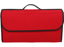 Organizador Porta Mala Dobrável Grande em Feltro Vermelho