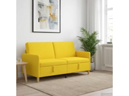 Vidaxl Sofa Com Armazenamento Amarelo Claro 172 X 78 X 87 Cm Poliéster