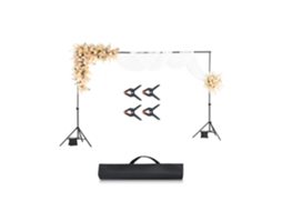 Suporte Ajustável Para Tela De Fundo De Até 198 X 300 Cm, Preto Vevor