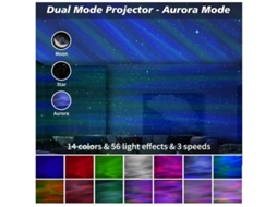 Projetor Galaxy Projetor Aurora Projetor Céu Estrelado Com 56 Efeitos De Luz E 5 Sons Brancos Projetor De Luz Noturna Para Crianças Dia Dos Bestvite