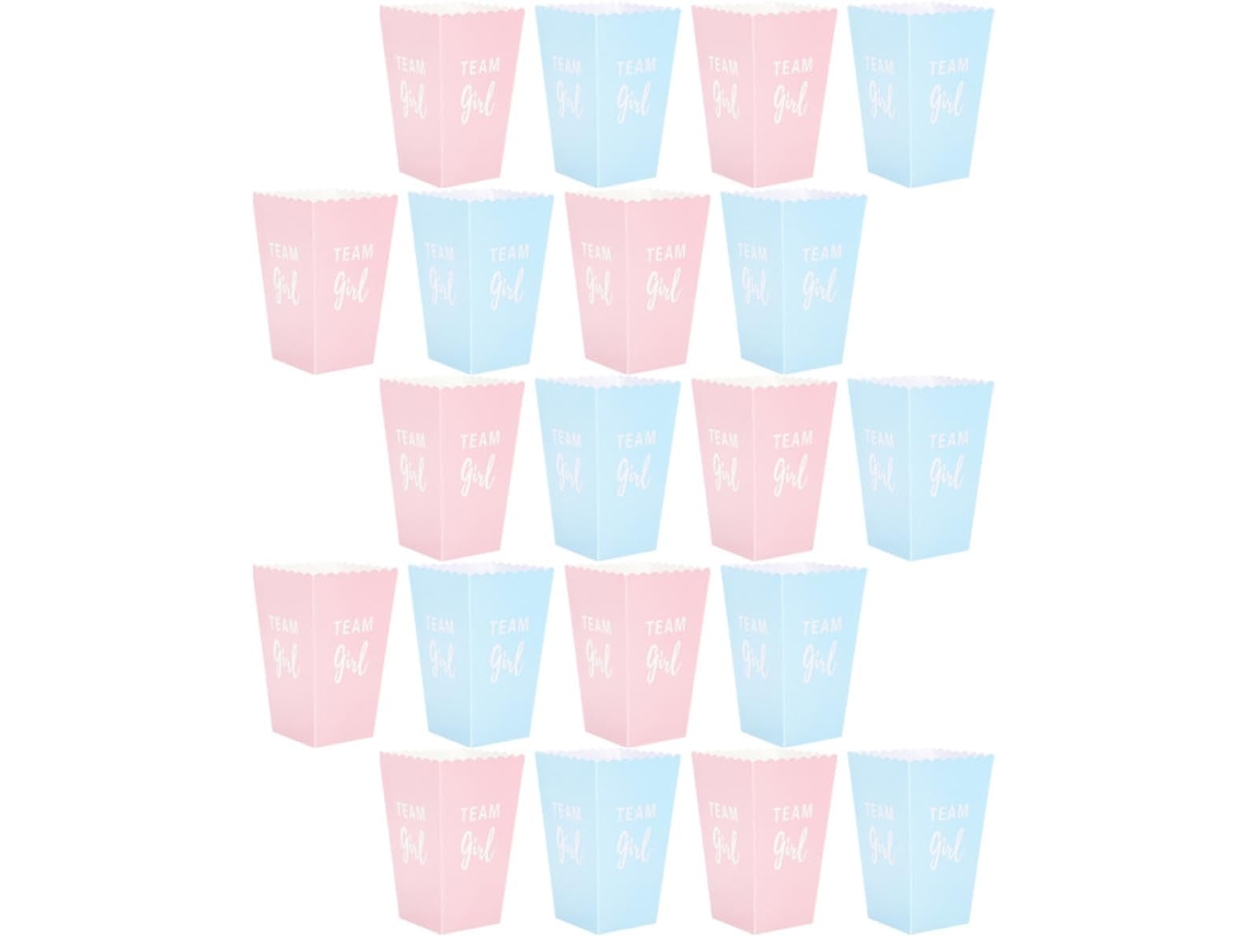 Caixas Para Revelação De Gênero Packove, 24-unidades, Papel Resistente, 12-azuis, 12-rosas, Para Festas Infantis E Chás