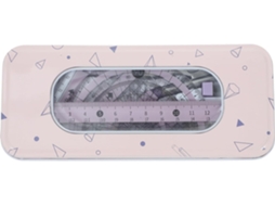 Kit de desenho escolar Mikikit com 7 peças, incluindo régua multifuncional e papel transferível transparente. Acessórios escolares.