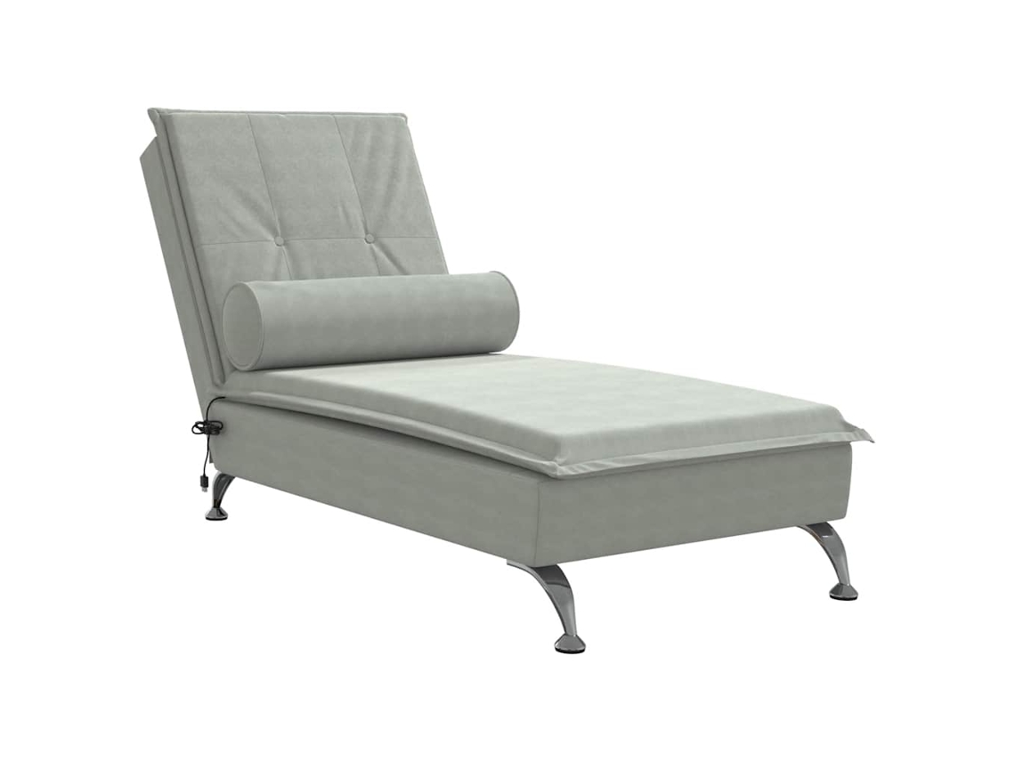 Massage Chaise Lounge, Massage Chaise Lounges Vidaxl Cinzeto Veludo