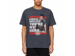 Rockinstone Ferris Bueller's Day Off My Hero Heather Navy Adult T-shirt Size:l