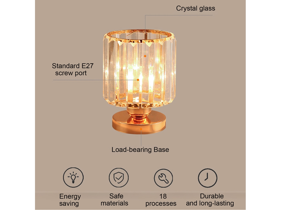 Lâmpada de Teto de Cristal Moderna para Entrada e Varanda | S/MARCA